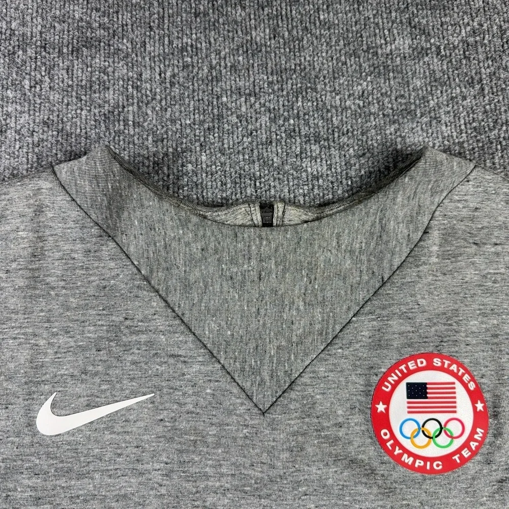 United States Olympic Team Sweater Womens XL Heather Gray Nike Short Sleeve Tee